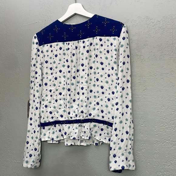 NWT Free People “Where We Roam” Bohemian Floral Bolero Top - Picture 9 of 10
